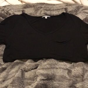 Black V neck tee